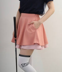 画像をギャラリービューアにロードします Two-Tier Flare Skirt
