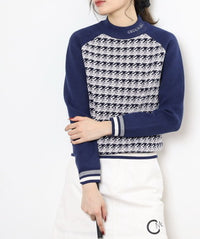 画像をギャラリービューアにロードします HOUND TOOTH　KNIT
