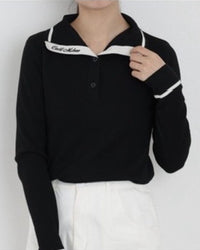 画像をギャラリービューアにロードします COLLAR LOGO KNIT	CGF26021KN
