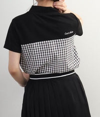 画像をギャラリービューアにロードします Checkered mock neck
