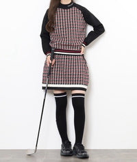 画像をギャラリービューアにロードします HOUND TOOTH　KNIT
