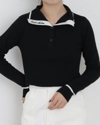 画像をギャラリービューアにロードします COLLAR LOGO KNIT	CGF26021KN
