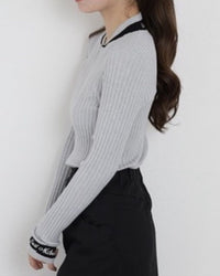 画像をギャラリービューアにロードします LINE RIB KNIT CGF26020KN
