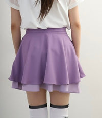 画像をギャラリービューアにロードします Two-Tier Flare Skirt

