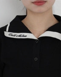 画像をギャラリービューアにロードします COLLAR LOGO KNIT	CGF26021KN
