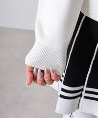 画像をギャラリービューアにロードします 袖切り替えニット	CGF2413KN
