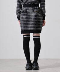 画像をギャラリービューアにロードします ツイードニットスカート　CGF2419SK
