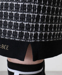 画像をギャラリービューアにロードします ツイードニットスカート　CGF2419SK
