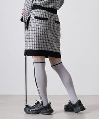 画像をギャラリービューアにロードします ツイードニットスカート　CGF2419SK
