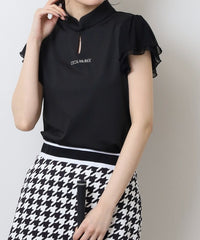 画像をギャラリービューアにロードします 袖チュールスタンドカラーCGS25100TE
