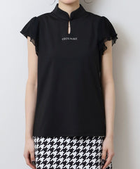 画像をギャラリービューアにロードします 袖チュールスタンドカラーCGS25100TE
