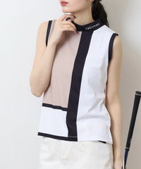 画像をギャラリービューアにロードします カラーブロックモックネック	CGS25104NS
