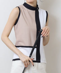 画像をギャラリービューアにロードします カラーブロックモックネック	CGS25104NS
