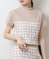 画像をギャラリービューアにロードします ハウンドトゥース切り替えモックネック	CGS25112TE
