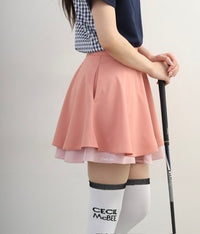 画像をギャラリービューアにロードします Two-Tier Flare Skirt
