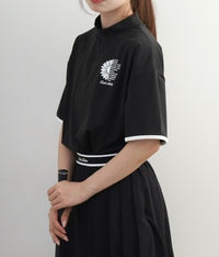 画像をギャラリービューアにロードします Oversized Print Mock Neck Top
