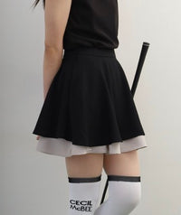 画像をギャラリービューアにロードします Two-Tier Flare Skirt
