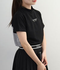 画像をギャラリービューアにロードします Checkered mock neck
