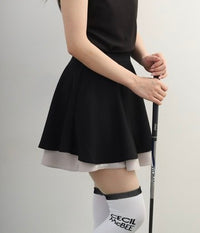 画像をギャラリービューアにロードします Two-Tier Flare Skirt
