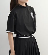 画像をギャラリービューアにロードします Oversized Print Mock Neck Top
