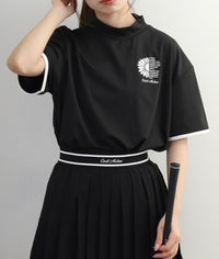 画像をギャラリービューアにロードします Oversized Print Mock Neck Top
