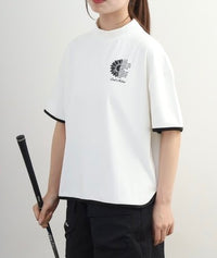 画像をギャラリービューアにロードします Oversized Print Mock Neck Top
