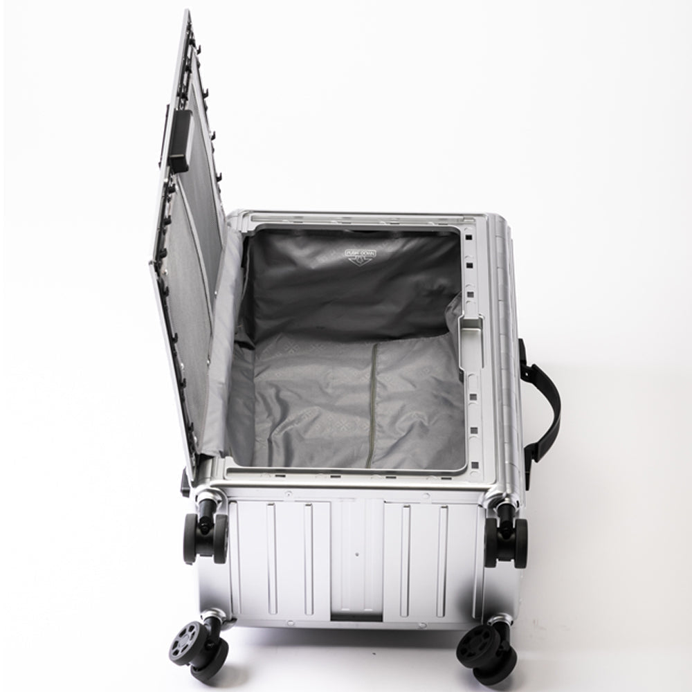 アンドフラット&FLATシルバーメタリック折り畳キャリーFL14-4-00001 折りたたみメタリックカラー SILVER FL14-4-00001 | JEETA Active Life